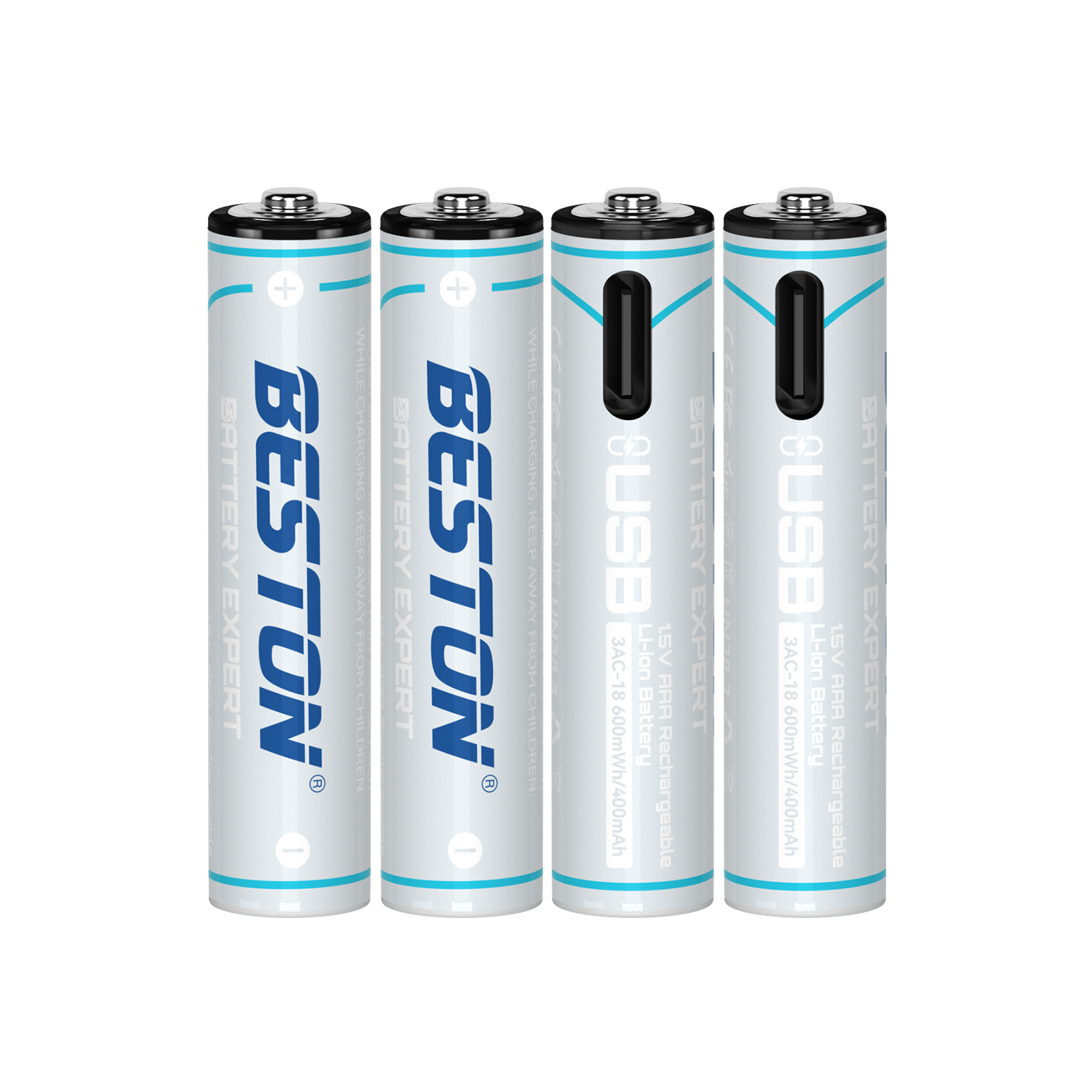 Vỉ 04 Pin Sạc AAA Beston 600mWh - 3AC-18